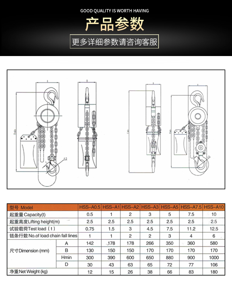 不锈钢葫芦参数